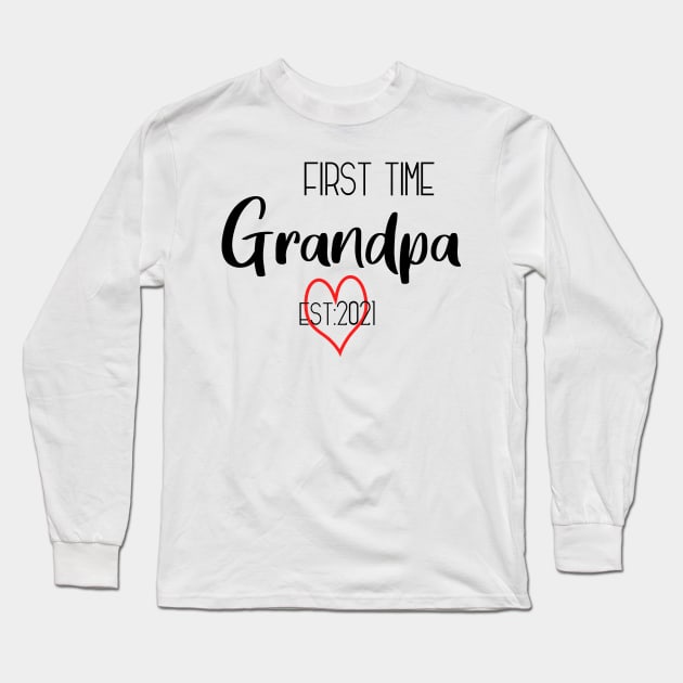 First time grandpa 2021 Long Sleeve T-Shirt by Die Designwerkstatt